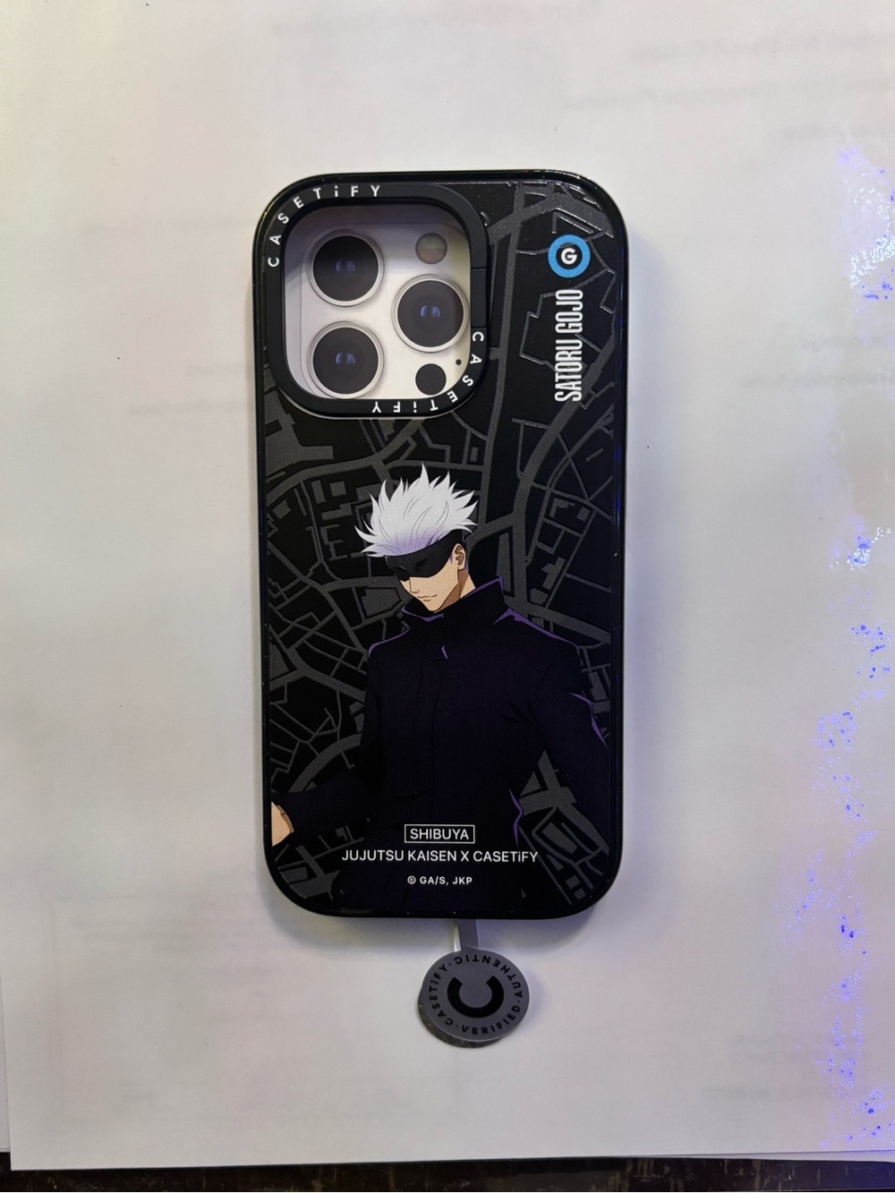 Satoru Gojo Jujutsu Kaisen CASETiFY Black iPhone 15 & 16 Phone Case